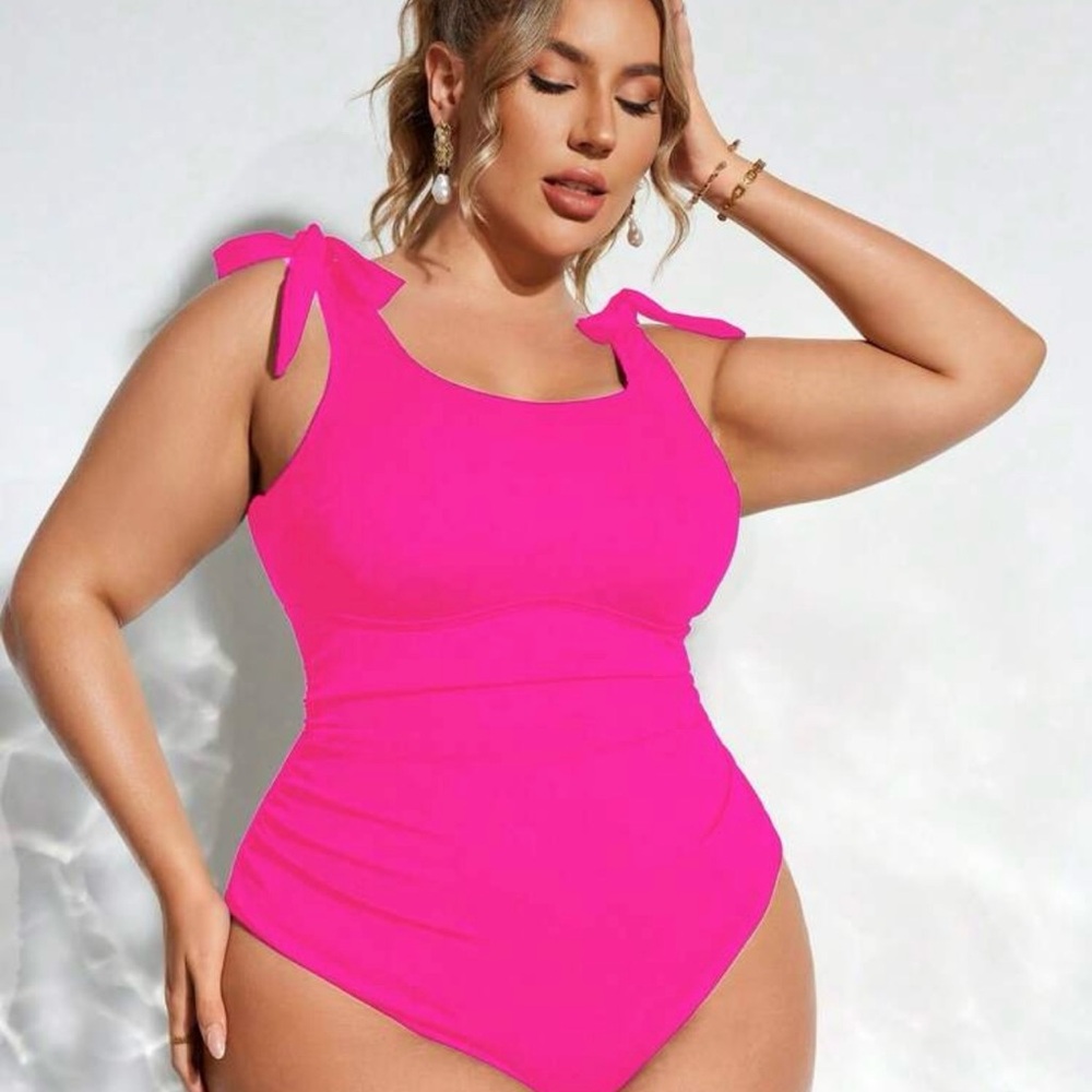 SHEIN Hot Pink One Piece Swimsuit